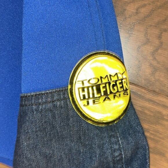 Tommy Hilfiger Jeans vintage style summer big man Denim Polymide Shirt Jacket L - Picture 3 of 10